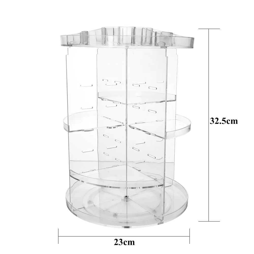 Акриловый Органайзер для макияжа, косметический держатель, органайзер для макияжа, косметический Органайзер, вращающийся на 360 градусов, органайзер для макияжа