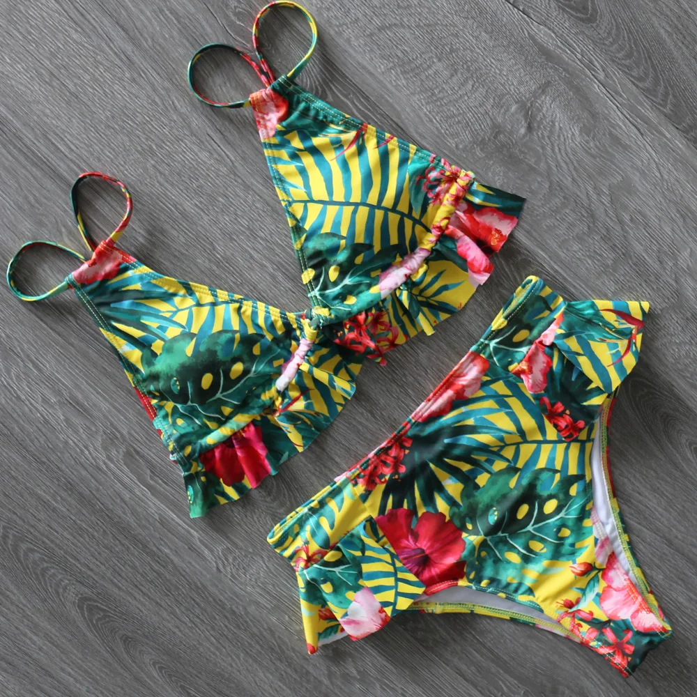 2020 Sexy Brazilian Bikini Set Push Up Women Swimsuit Padded Swimwear Halter Beach Wear Bathing Suit Swimming maillot biquini