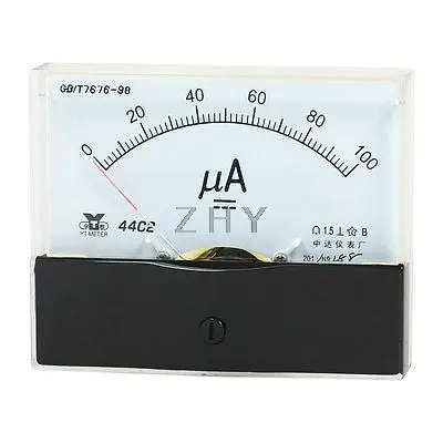 

Measurement Tool Analog Panel Ammeter Gauge DC 0 - 100uA Measuring Range