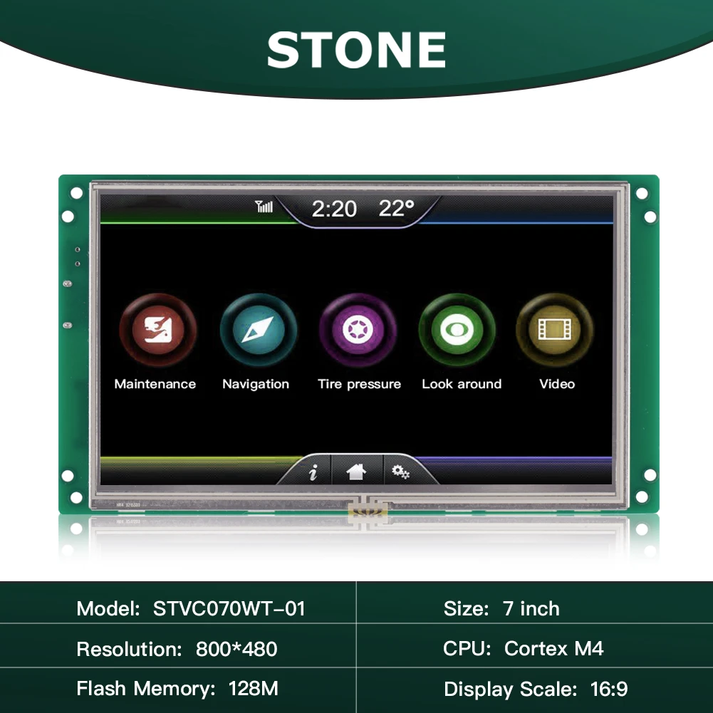 STONE 7.0 Inch TFT LCD Module HMI Intelligent System Home Automation Touch Screen Controller 800
