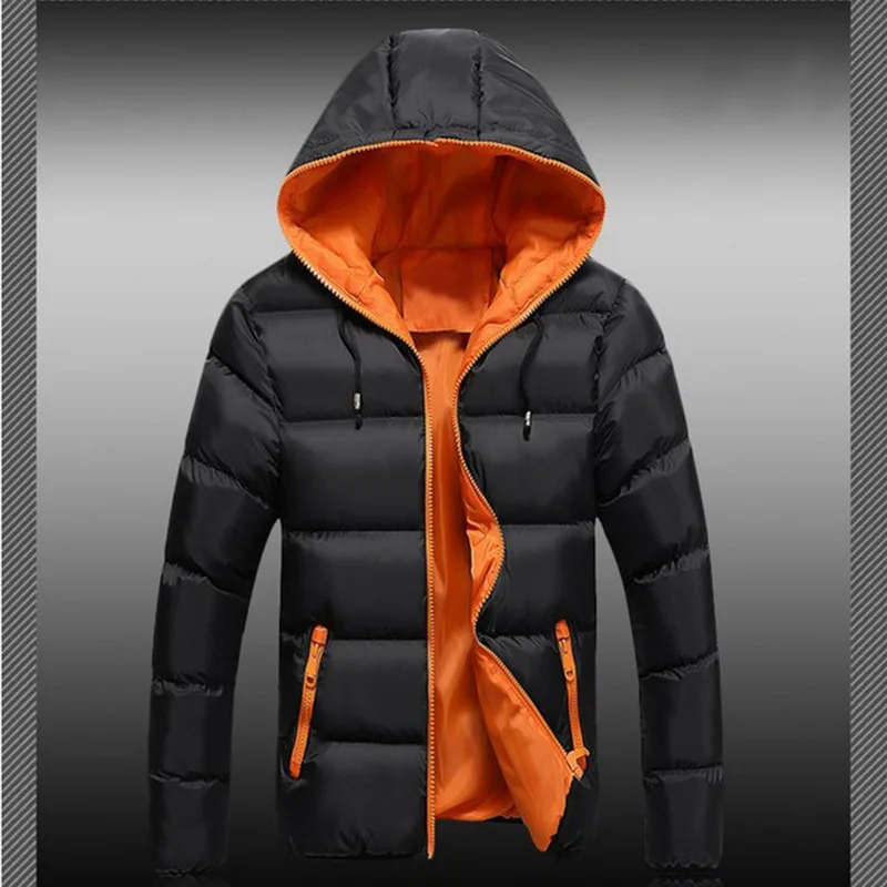HEFLASHOR, мужские теплые парки, зимняя ветрозащитная куртка для альпинизма, Мужская однотонная модная плотная Удобная парка с капюшоном