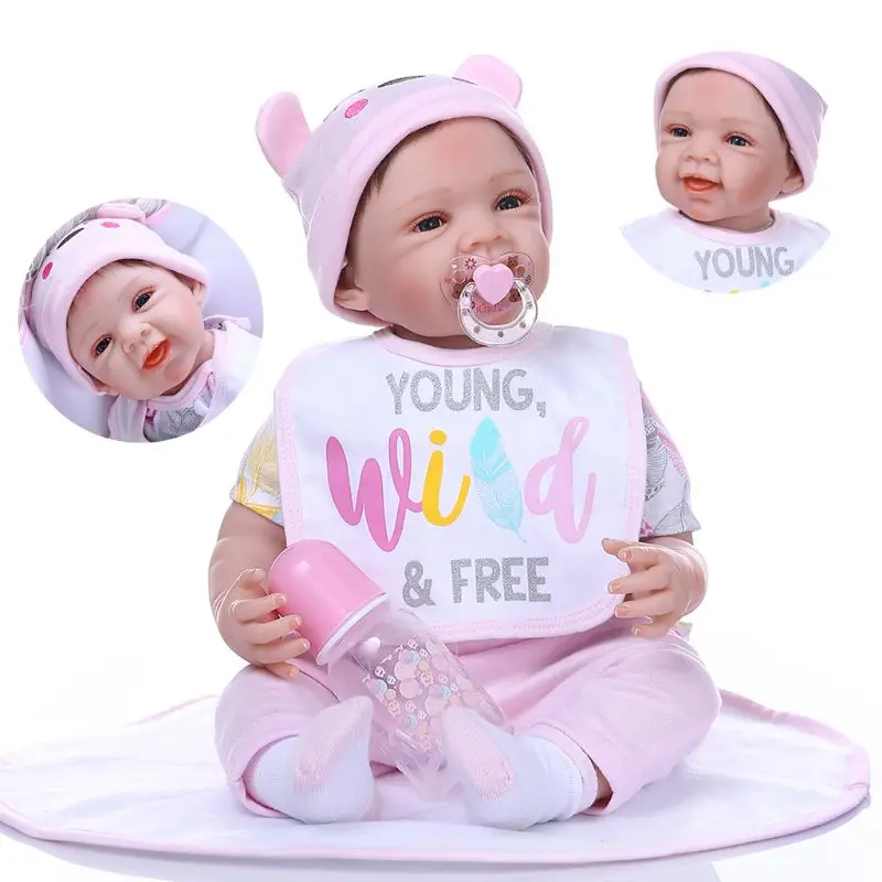 Reborn Dolls Soft Silicone Toddler Babies Pacifier Blanket Handmade Christmas