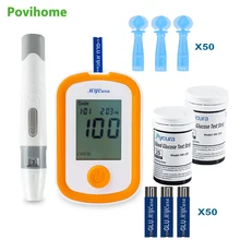 

Blood Sugar Meter Digital Blood Glucose Monitor Glucometer Lancets Kit Medical Diabetes Tester 50Pcs Test Strips & Lancets