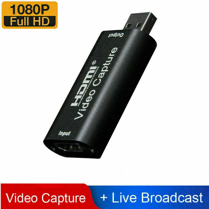 Портативная карта захвата аудио и видеосъемки USB 2 0 HD 1 канал HDMI на 1080P миниатюрная