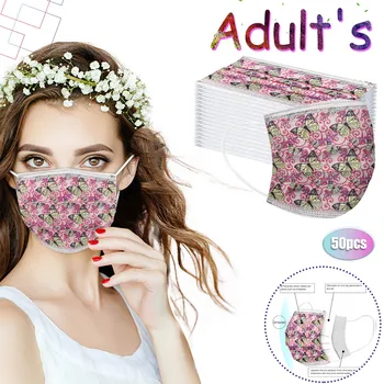 

50pcs Adult Masks Disposable Protective Facemask Masker 3 Ply Breathable Mascarillad Ear Loop Breathable Masque Jetable