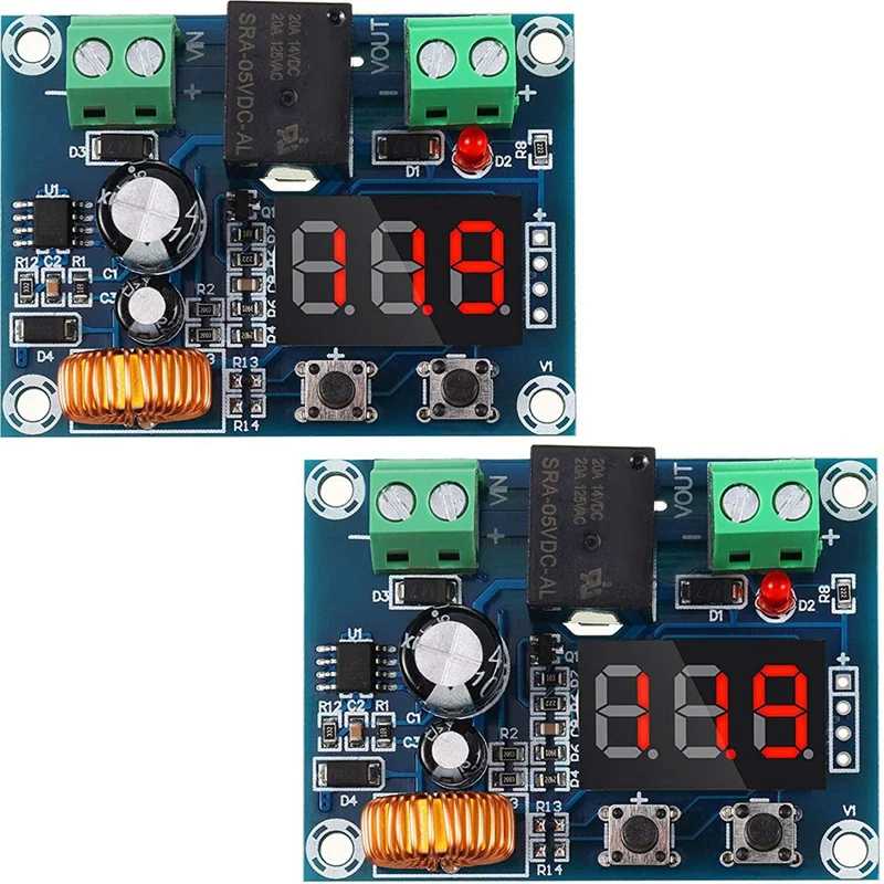 2 Pieces DC 12V 36V Voltage Protection Module Digital Low Voltage