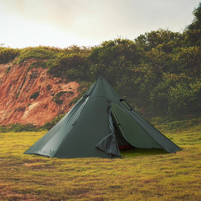 US $179.90 OneTigris IRON WALL Chimney Tent 7Sided 2Chamber Single Shelter amp Inner Mesh Tent for Adventurers Hiking Camping 3 Season Tent