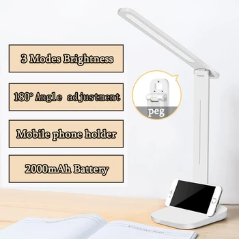 

2019 Creative Folding Learning LED Desk Lamp Children Students Reading USB Charging Mobile Phone Holder Table Lamp