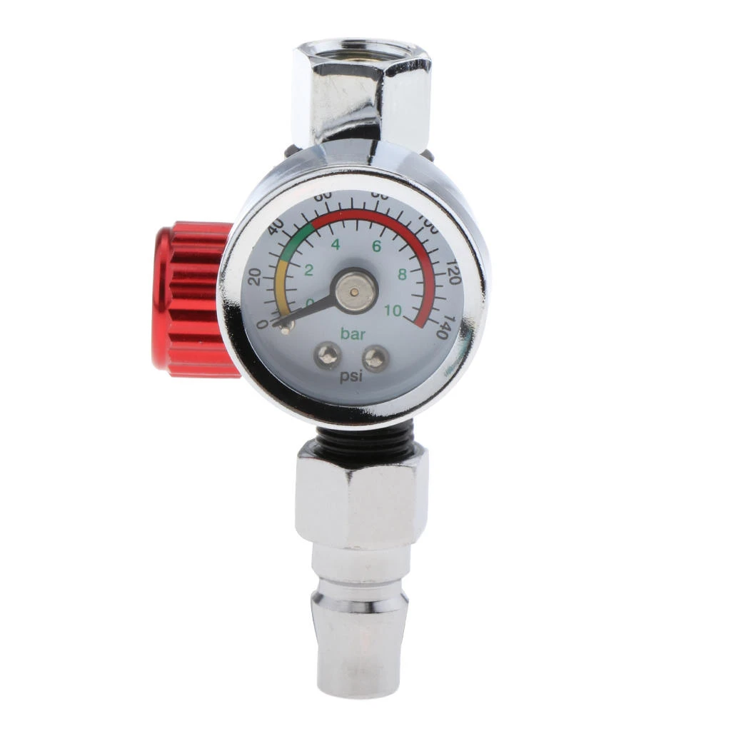 Air Adjusting Regulator Valve With Pressure Gauge For Spray Guns And A