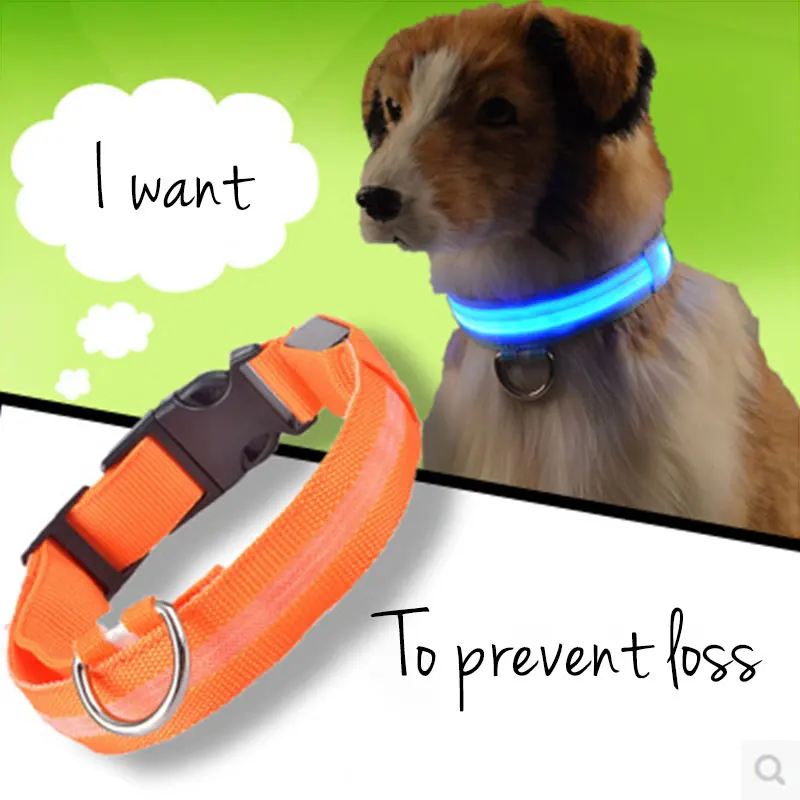 

Led Dog Collar Anti-Lost/Avoid Car Accident Collar Night For Dogs Puppies Pets Glowing in Dark Cat Collars Leads USB Charging