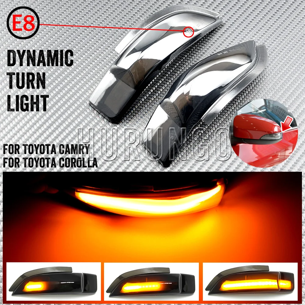 

2pcs/lot LED Dynamic Turn Signal Side Mirror Blinker Indicator Sequential Light For Toyota For CAMRY For COROLLA YARIS VENZA new