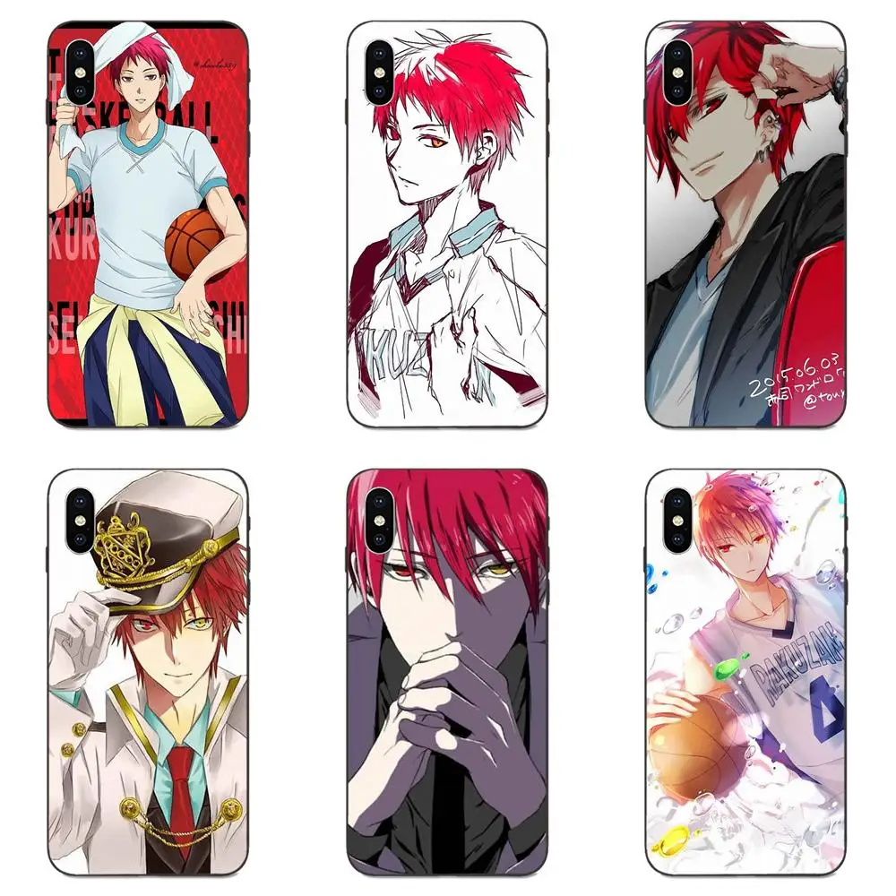 

Soft Phone Case Cover For Apple iPhone 4 4S 5 5S SE 6 6S 7 8 Plus X XS Max XR Kuroko No Basket Akashi Characters