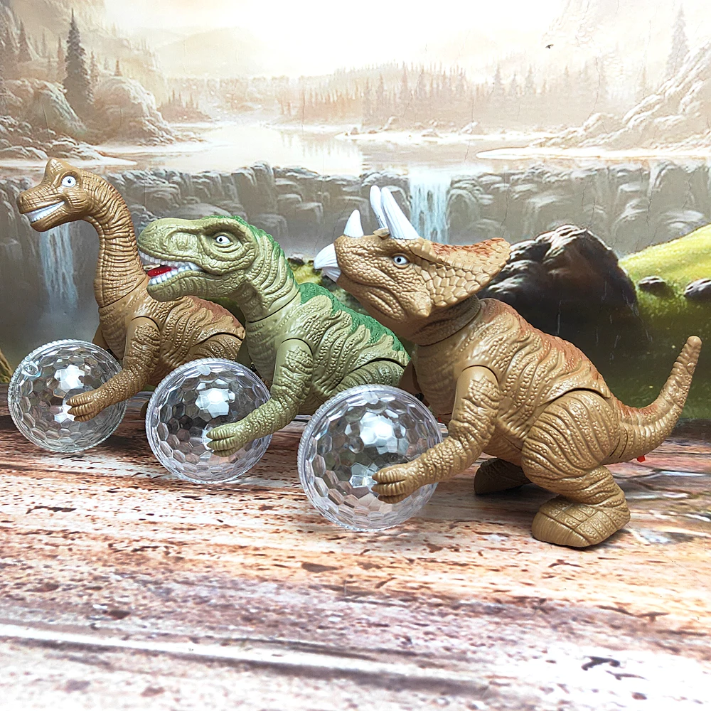 Triceratops с 3D подсветкой динозавр звук ходьба электрическая Интерактивная
