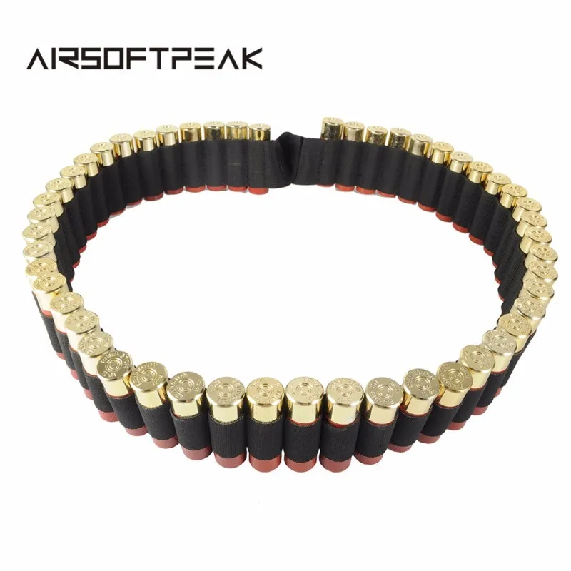 AIRSOFTPEAK открытый Охотничий Тактический 50 ружье оболочки ремень для патронташа 12 GA патронов держатель военный, для дробовика патронов ремни