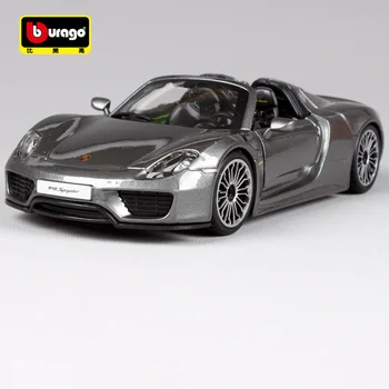 

Bburago 1:24 Porsche 918 Spyder convertible sports car Diecast Model Car Toy New In Box Free Shipping Adult toy collector 21076