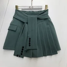 Осенняя Мини-Юбка Для Женщин, новинка, французский дизайн, Необычные брюки, юбка для девушек, Женская универсальная юбка