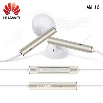 

Original HUAWEI AM116 Earphones with 1.2m Length wired Control Microphone headset support Android for XiaoMi OPPO VIVO