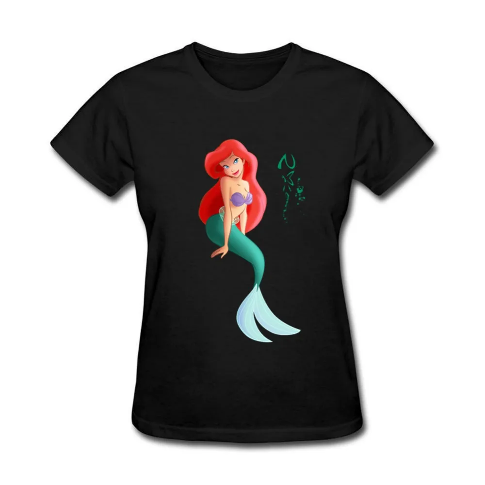 Остров просто Ариэль Красивая Русалка футболки для женщин короткий хлопок