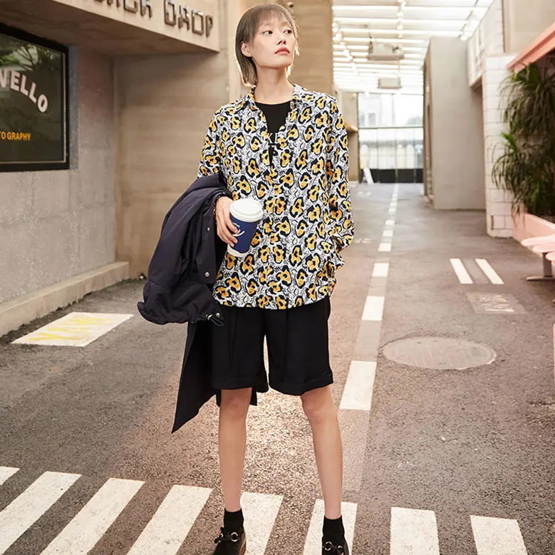 [EAM] Women Yellow Split Joint Temperament