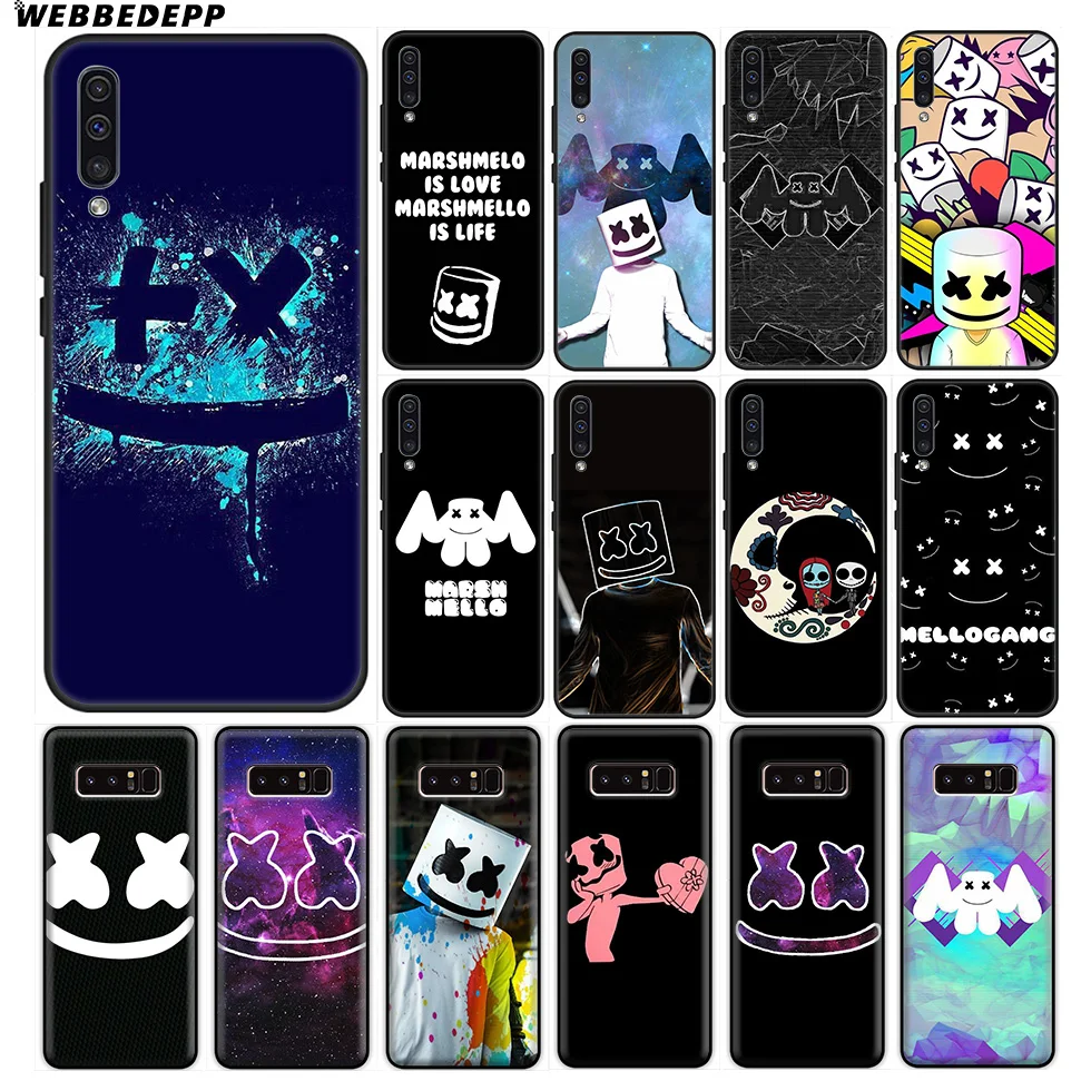 Мягкий чехол Marshmello DJ для Samsung Galaxy A70s A50s A40s A30s A20s A20E A10s Note 8 9 10 Plus |