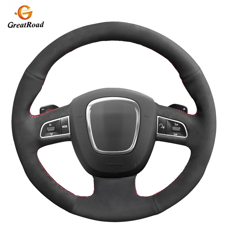 Ручной работы DIY черная замша чехол рулевого колеса автомобиля для Audi A3 (8P) 2008-2013 A4