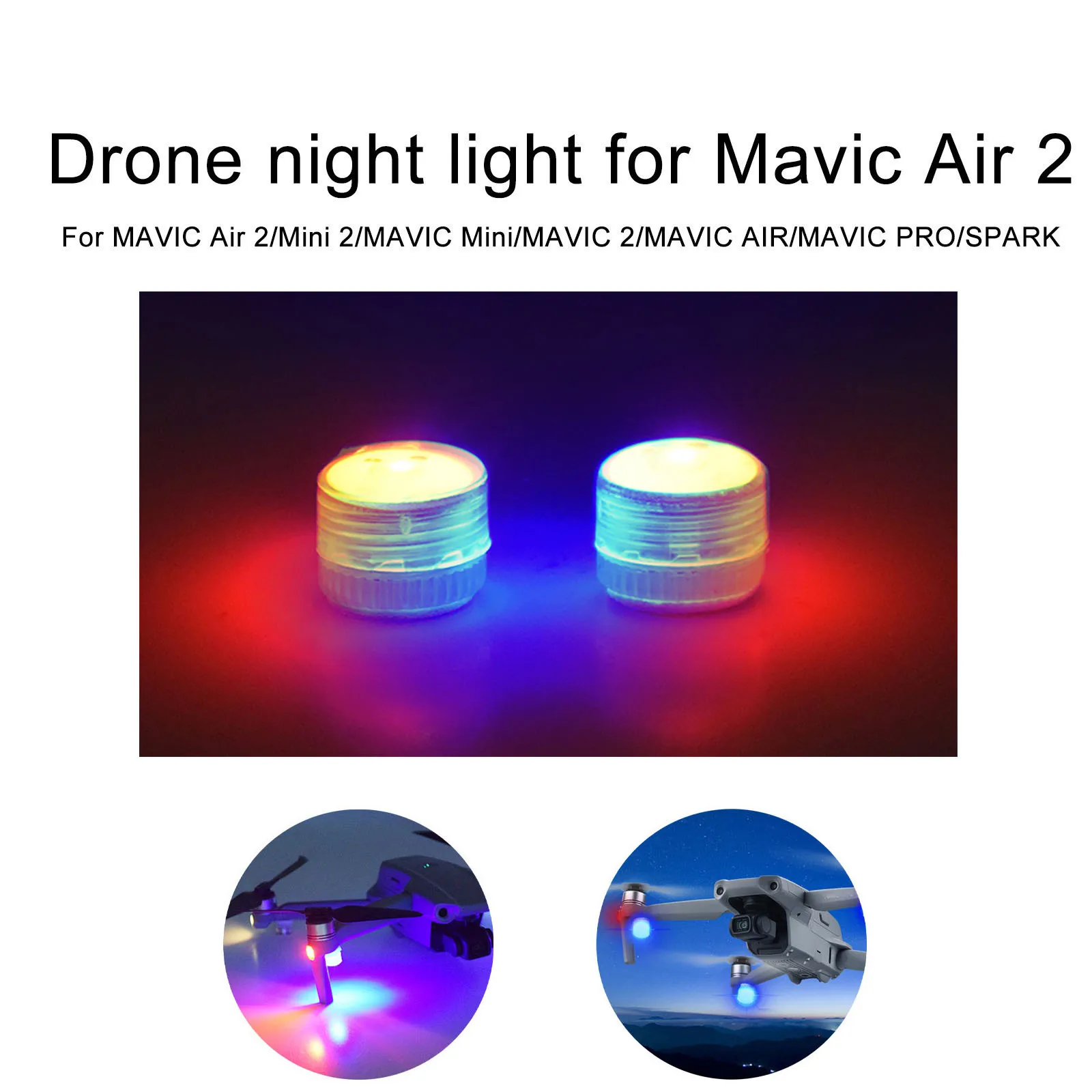 Night Flying Light LED Signal Lamp Kit for DJI Mavic Air 2 Pro Mini Accessories 