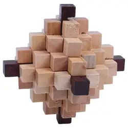 Деревянный основной цвет большой ананас замок логическая головоломка заусенцы головоломки головоломка интеллектуальная игрушка