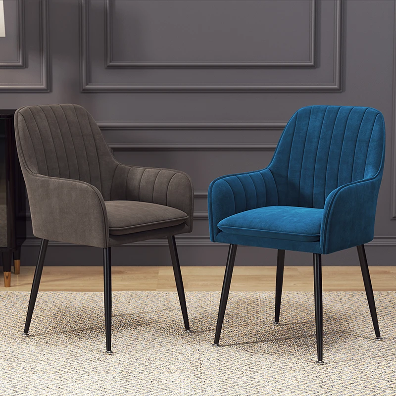 Скандинавские INS металлические фланелевые стул для макияжа обеденные стулья для столовой ресторанной мебели кухни спальни гостиной кафе стул