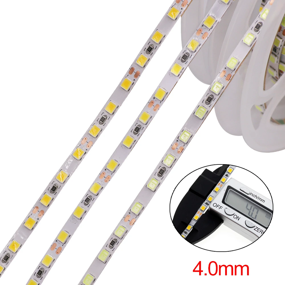 Ruban Lumineux Led DUVERT 12V 2835 LED Bande Lumière Lumineux 120LED S/m, Flexible Ruban Led Lumière Maison éclairage Décoration 50CM 1m 2m 3m 4m 5m (Blanc Froid, 4m Bande Lumineuse Led Autocollante