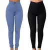 Fashion Lady Solid Color High Waist Button Slim-Fit Causals Pants Pencil Trousers Button Slim-Fit Causals Pants Pencil Trousers ► Photo 3/6