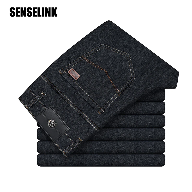 Venta Los hombres de los pantalones vaqueros de 2021 nueva marca de moda Casual clásico de la marca superior de alta calidad Pantalones Slim pantalones vaqueros de mezclilla pantalones vaqueros de hombre RLwqeX8eO1a