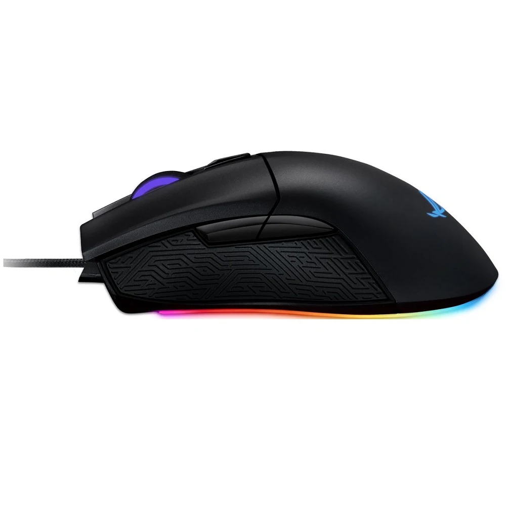 Мышь ASUS ROG Gladius II Origin bulk оптическая, проводная, 12000 dpi, USB, подсветка, цвет: черный