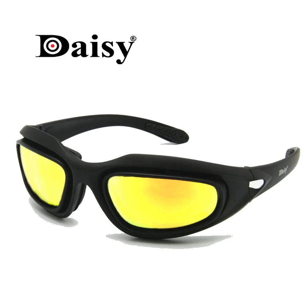 Поляризационные армейские очки, военные солнцезащитные очки с 4 линзами, набор, мужские тактические очки для игры в бурю в пустыне, спортивные очки, Daisy C5