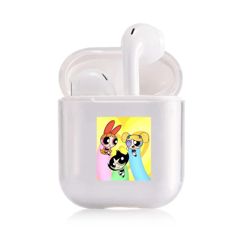 Чехлы для наушников для Apple Airpods 1/2, силиконовый защитный чехол, аксессуары, милый цветок, Powerpuff, полицейский шлем для девочек - Цвет: I301715