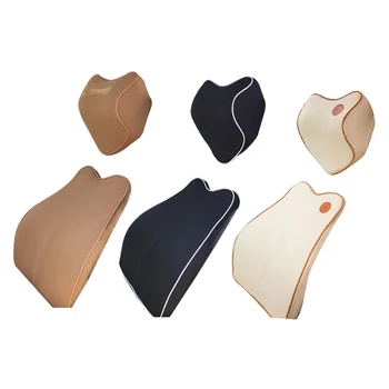 

Car Lumbar Support Back Cushion & Headrest Neck Pillow Kit for Seat Cushion Universal Fit for Car Seat