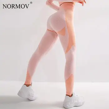 

NORMOV Women Fitness Leggings Women High Waist Workout Running Seamless Leggins Sport Quick-drying Breathable Leggins Feminina