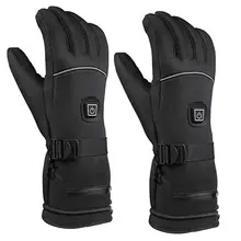 Мужские и женские зимние перчатки с электрическим подогревом со светоотражающей полосой на батарейках, высокое качество и бренд