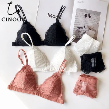 

CINOON Sexy Lingerie Women Lace Bra Sets Seamless Underwear Push-Up Bra And Panty Sets Female Brassiere Embroidery Lingerie Set