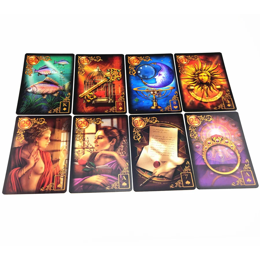 Позолоченные Reverie Lenormand Oracle Cards Позолоченные таинственные карты Таро Фортуны игра для гадания карта Fate