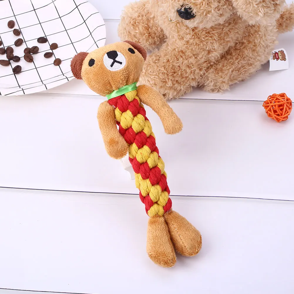Собака зубы моляры укус Pet жевательная игрушка Измельчить зубы игрушка хлопковая веревка уход за зубами милый