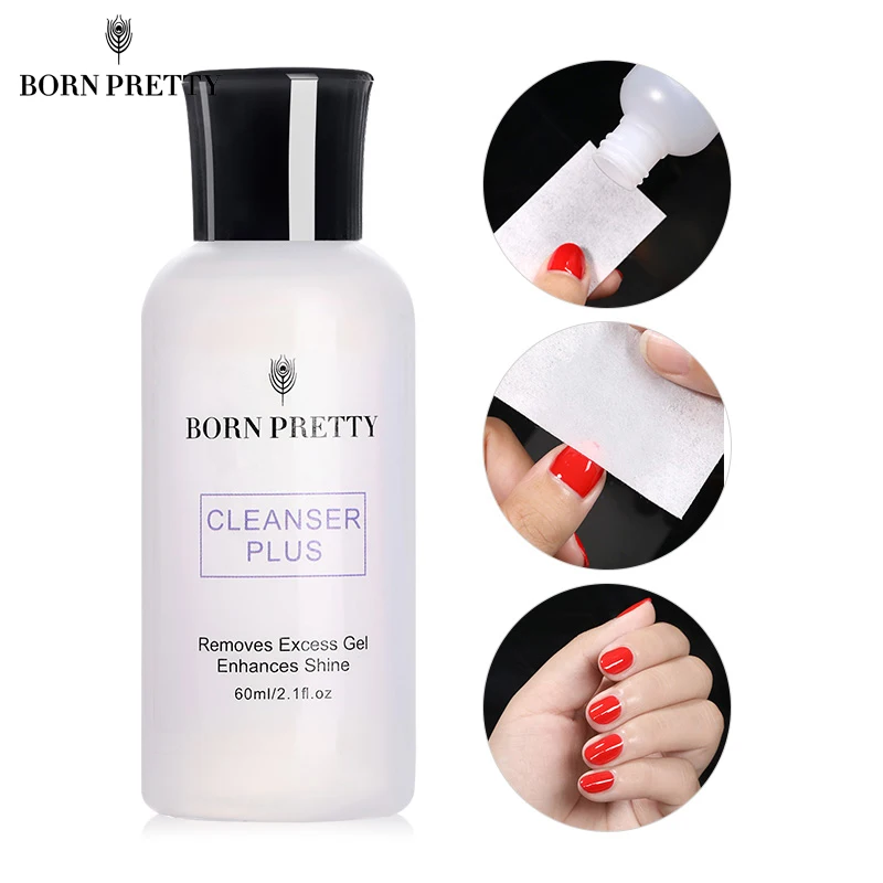 BORN PRETTY 60 мл Очищающее Средство Plus Удаляет излишки гель средство для снятия лака