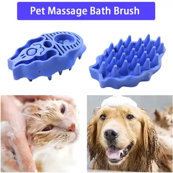 

Pet Dog Cat Bath Brush Grooming Tool Comb Silicone SPA Massage Brush Shower Hair Removal Comb For Dogs Cats Pet Cleaning Tool