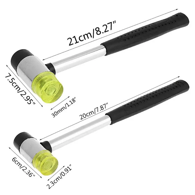 

25mm Double Face Soft Touch Hammer Rubber Hammer Leather DIY Tool