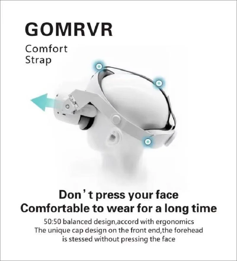 GOMRVR Halo Strap Adjustable for Oculus Quest 2 VR,Increase Supporting force and improve comfort-oculus quest2 Accessories