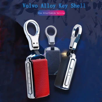 

Car Key Cover Wallet For Volvo XC40 XC60 XC70 XC90 S60 S80 S90 C30 V60 V70 V90 VX90 2015-2018 Key Case Fob Shell Holder