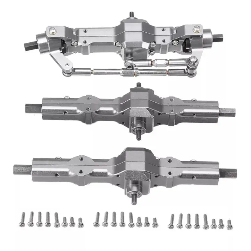 

Durable Metal Remote Control Car Front Middle Rear Bridge Axle Six-wheel Drive Set for WPL 1/16 RC Truck Upgrade Parts