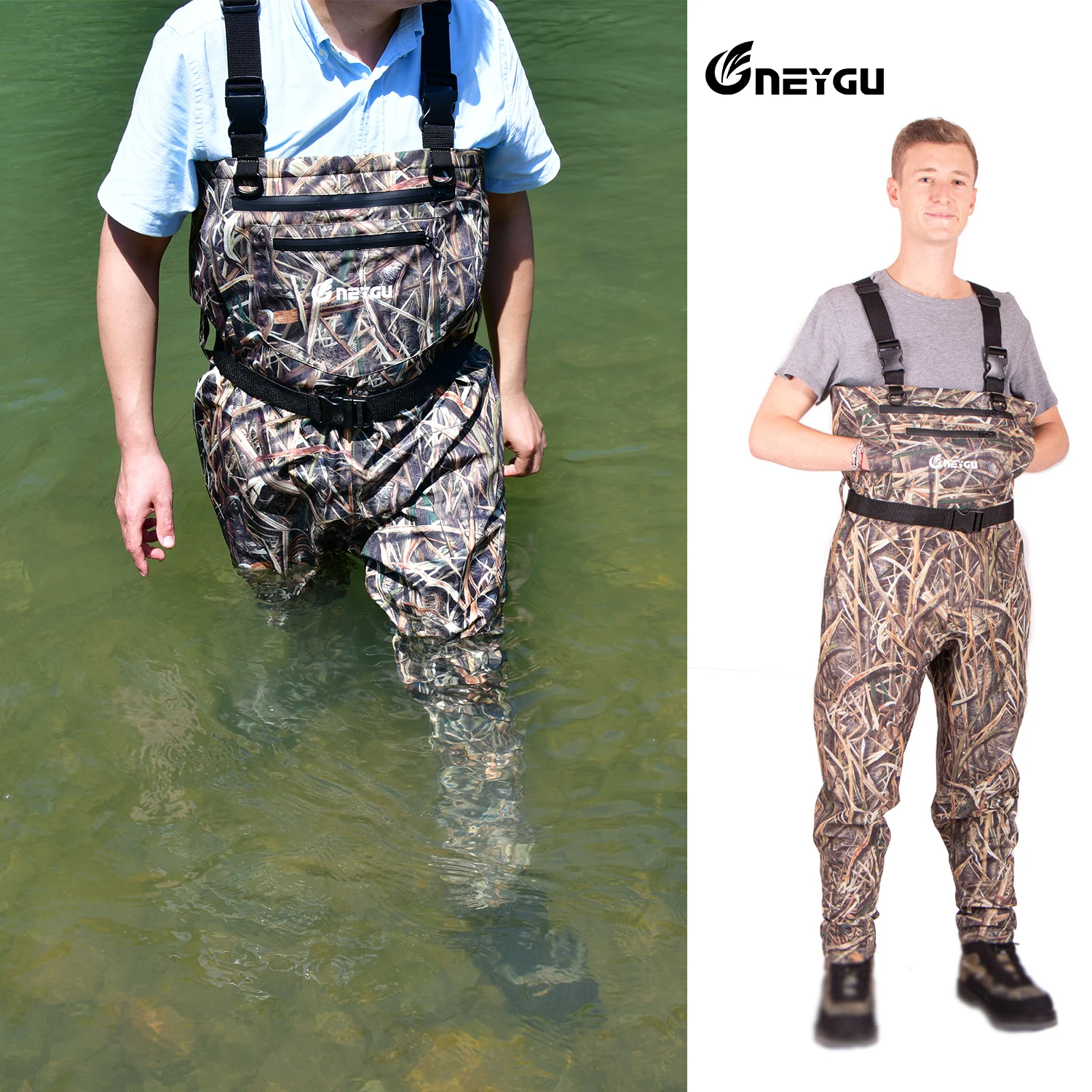 NeyGu women's fishing chest wader ,waterproof &breathable wader for fishing  ,hunting and gardening