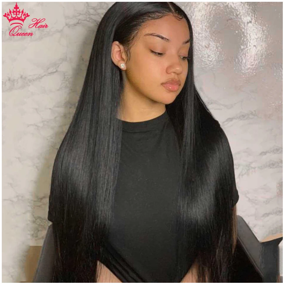 Cabelo do Virgin do Cabelo do Bebê do Virgin do Laço da Parte Perucas do Cabelo Humano da Parte Dianteira do Laço Parte Dianteira Perucas Retas Pre Arrancadas da 1 Apliques com cabelo humano