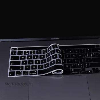 

For MacBook Pro 16 inch 2019 With Touch Bar and Touch ID A2141 Silicone Spanish Keyboard Cover Skin Protector US Version