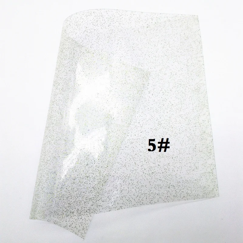 5 Glitterwishcome 21X29 см A4 размер винил для бантов прозрачный ТПУ, прозрачные блестящие кожаные листы для бантов, GM697A - Цвет: 5